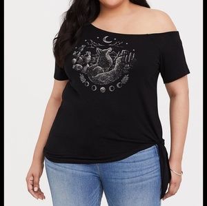 NEW Torrid Super Soft Moon Fox Off Shoulder Top